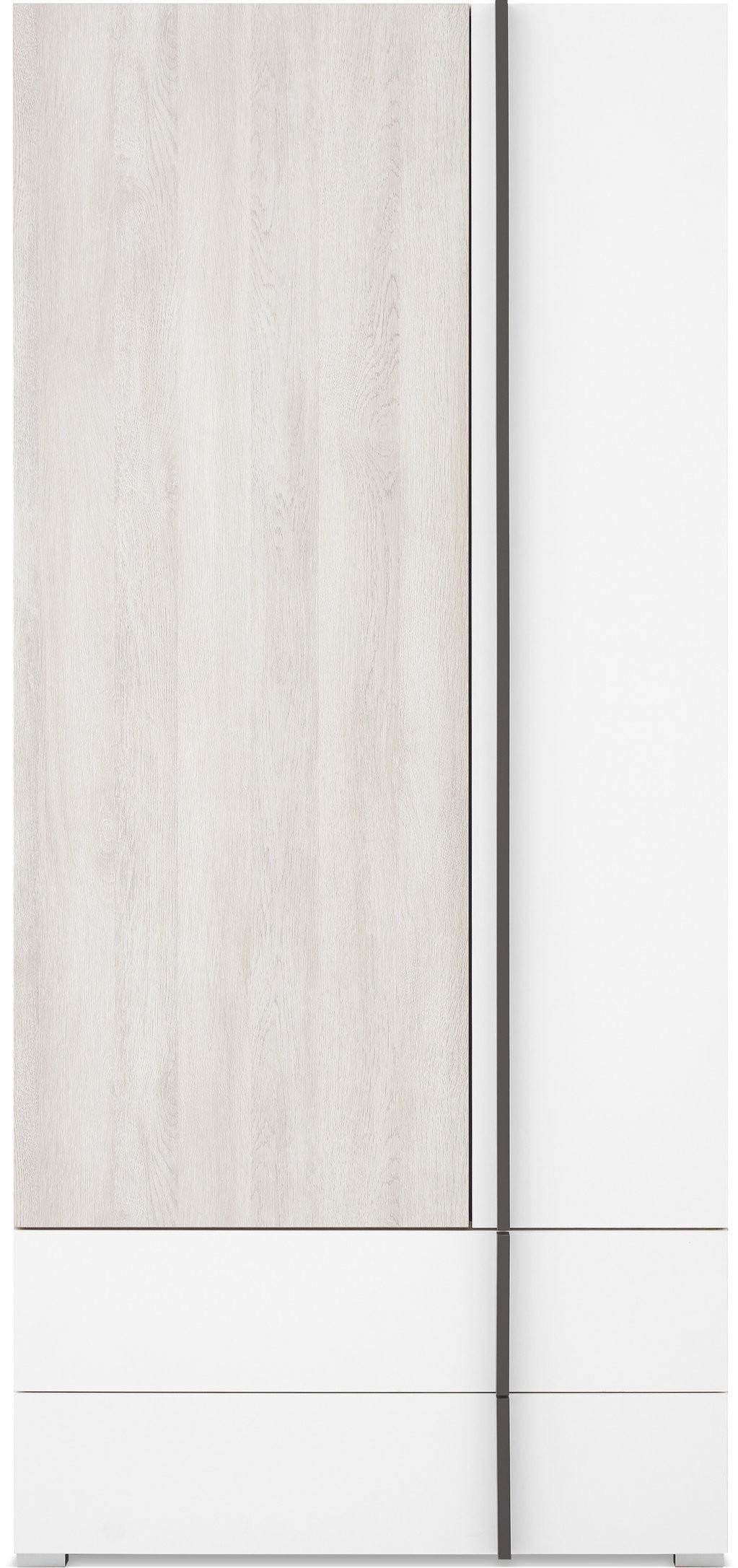 DREHTÜRENSCHRANK BERGAMO 90/195/50cm 2-türig Eichefarben - Eichefarben, Holzwerkstoff (90/195/50cm) - MASSENO