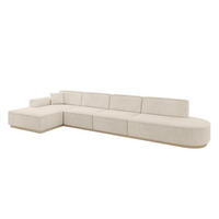 ECKSOFA Ottomane Links IREA-L3 - 412x165x80 cm Beige - Beige, Holzwerkstoff/Textil (412/165cm) - ALTDECOR