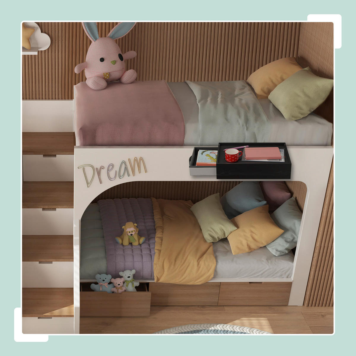 2XNACHTTISCH - Schwarz, Holz/Textil (37/14/26.5cm) - Relaxdays