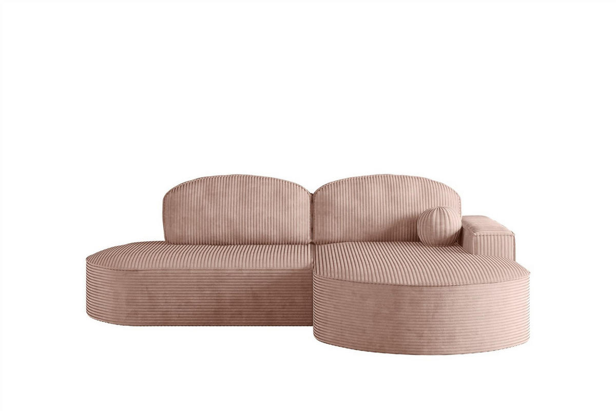 ECKSOFA Girona Mit Schlaffunktion - Rosa, Holzwerkstoff/Textil (278/179cm) - Fun Möbel