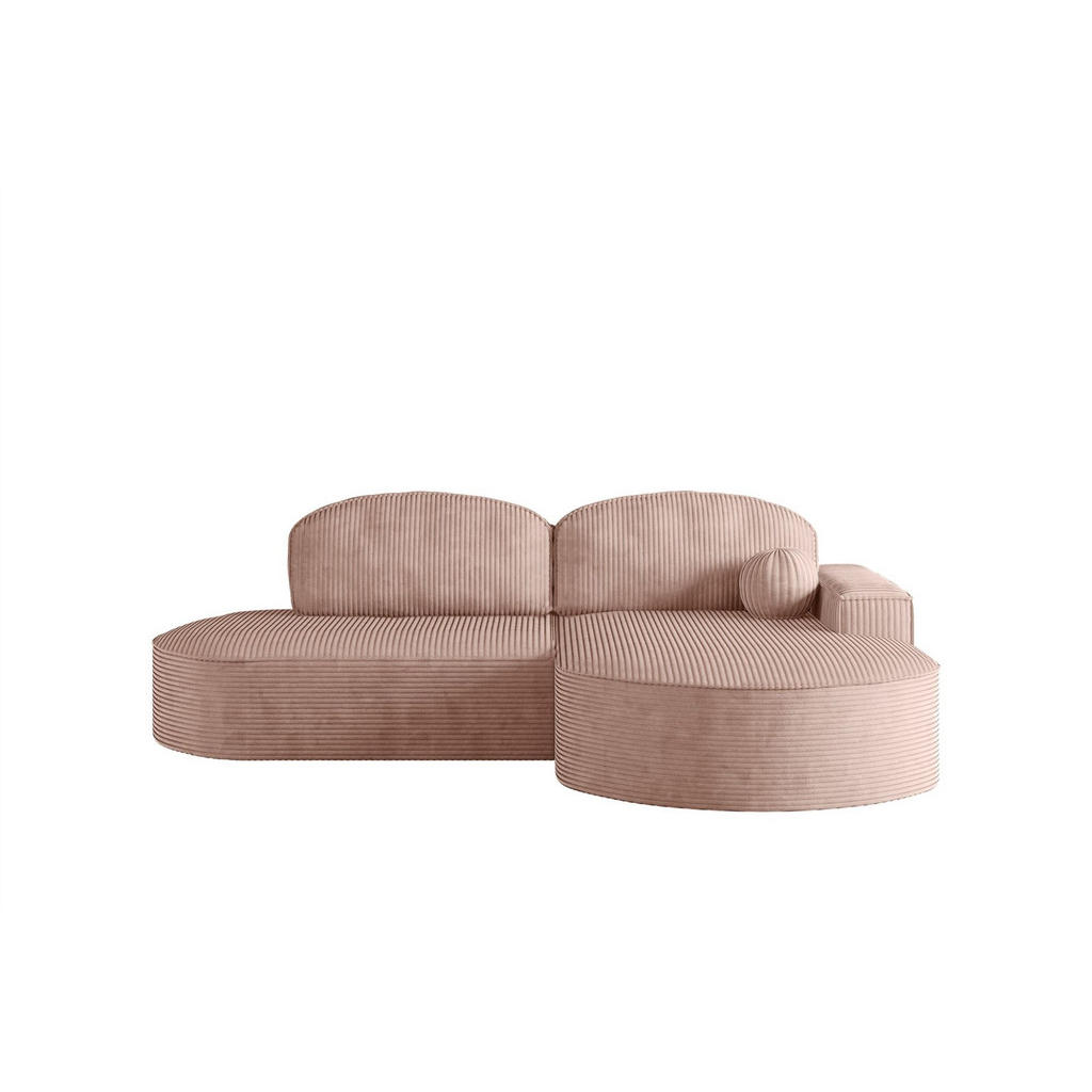 Thumbnail - Fun Möbel Ecksofa, Rosa, Textil, Ottomane rechts, 278x179 cm, Wohnzimmer, Sofas & Couches, Wohnlandschaften, Ecksofas