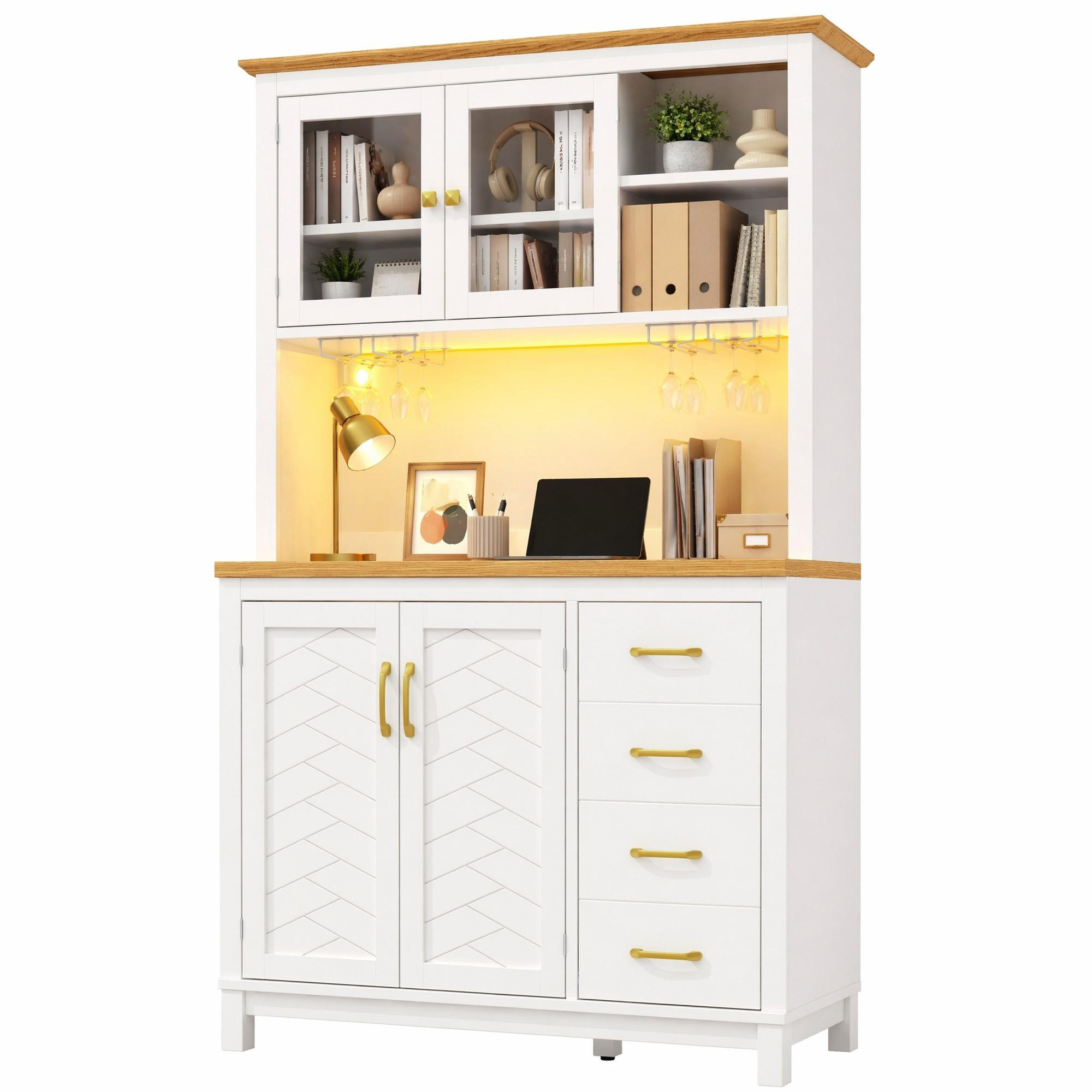 Meubliv Buffetschrank Weiß 40x180x105.5 cm