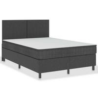 BOXSPRINGBETT Dunkelgrau Stoff 160/200 Cm - Grau, Textil (160/200cm) - vidaXL