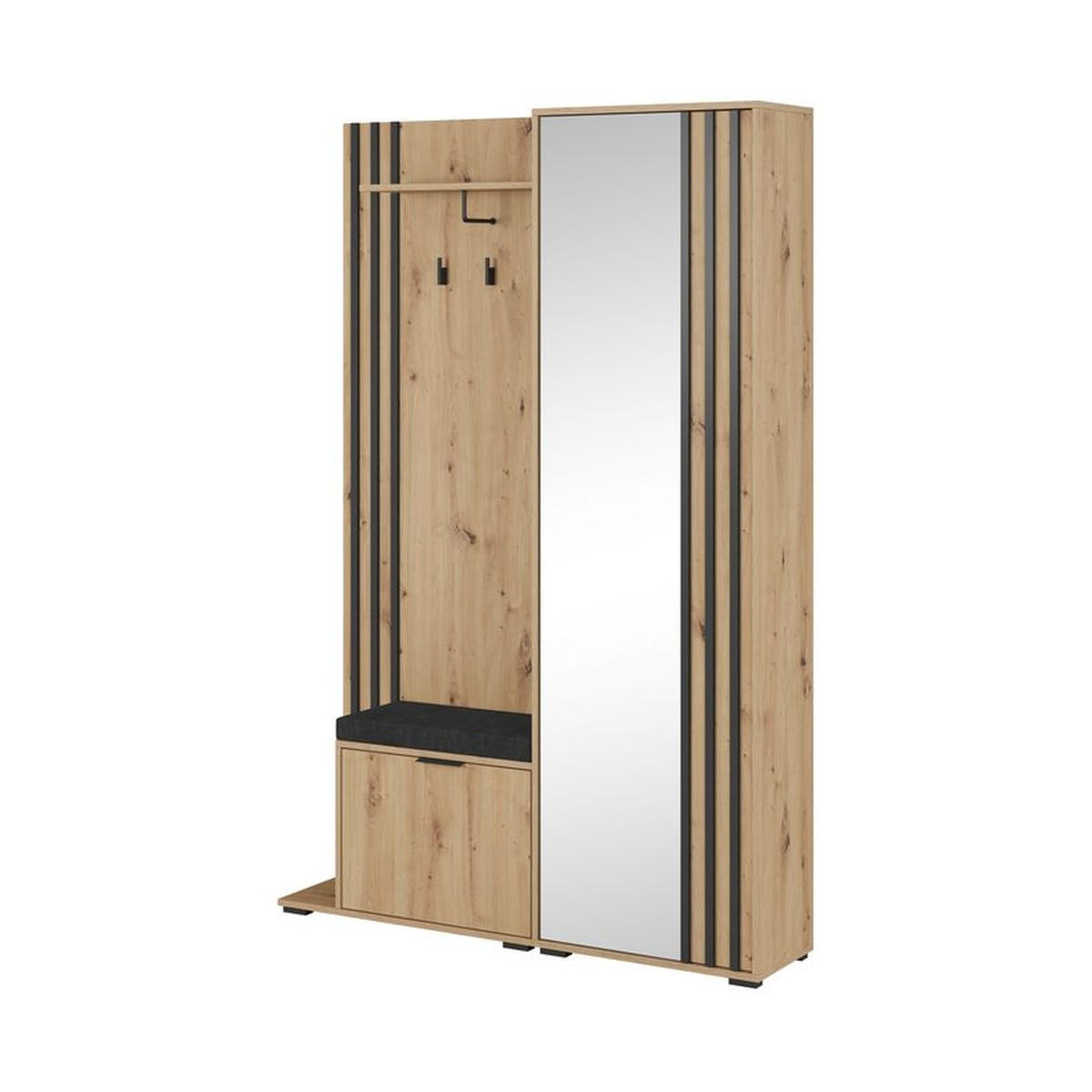 GARDEROBENPANEEL – 192 cm – Nelly – Eiche - Eiche Artisan, Holzwerkstoff (131/192/40cm) - hi-markt
