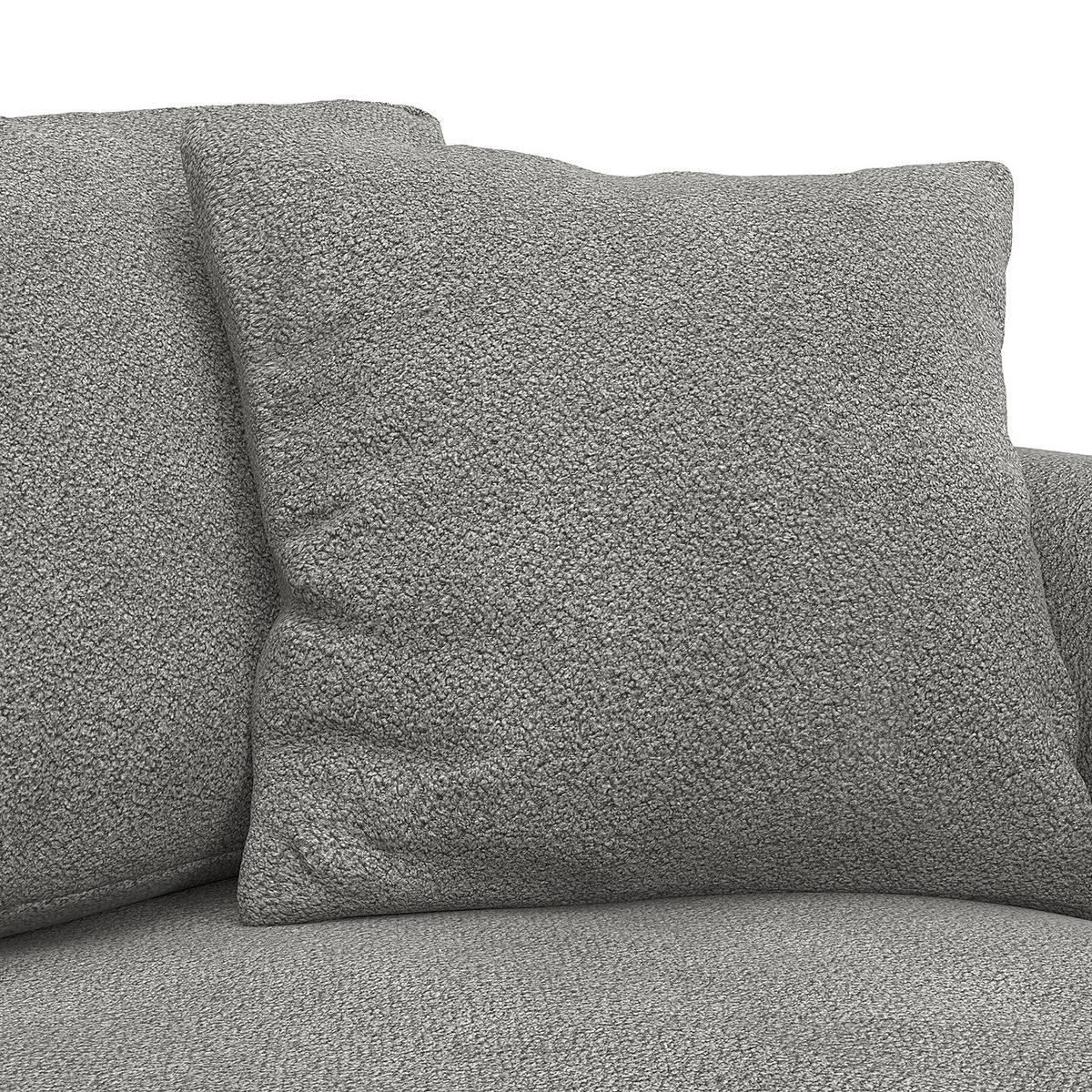 2,5-SITZER SOFA - Schwarz/Grau, Kunststoff/Textil (189/79/106cm) - home24