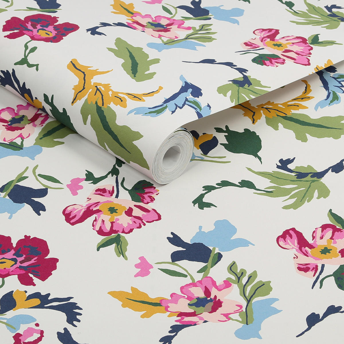 VLIESTAPETE Cambridge gemalten Blumen 1005x52cm - Multicolor, Papier/Kunststoff (52/1000cm) - Joules