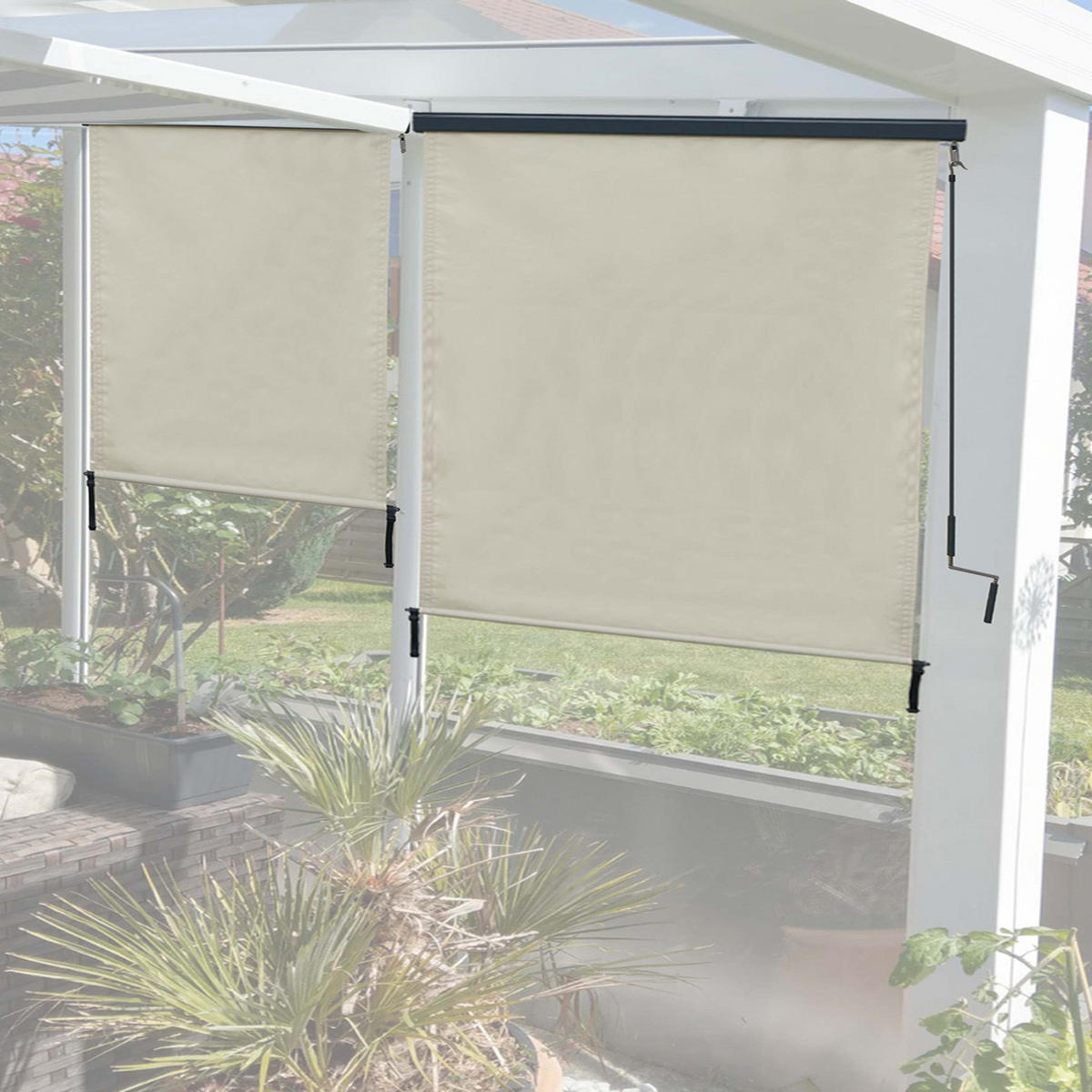 VERTIKALMARKISE Cremeweiß - Weiß, Textil (180/250/8cm) - MCW