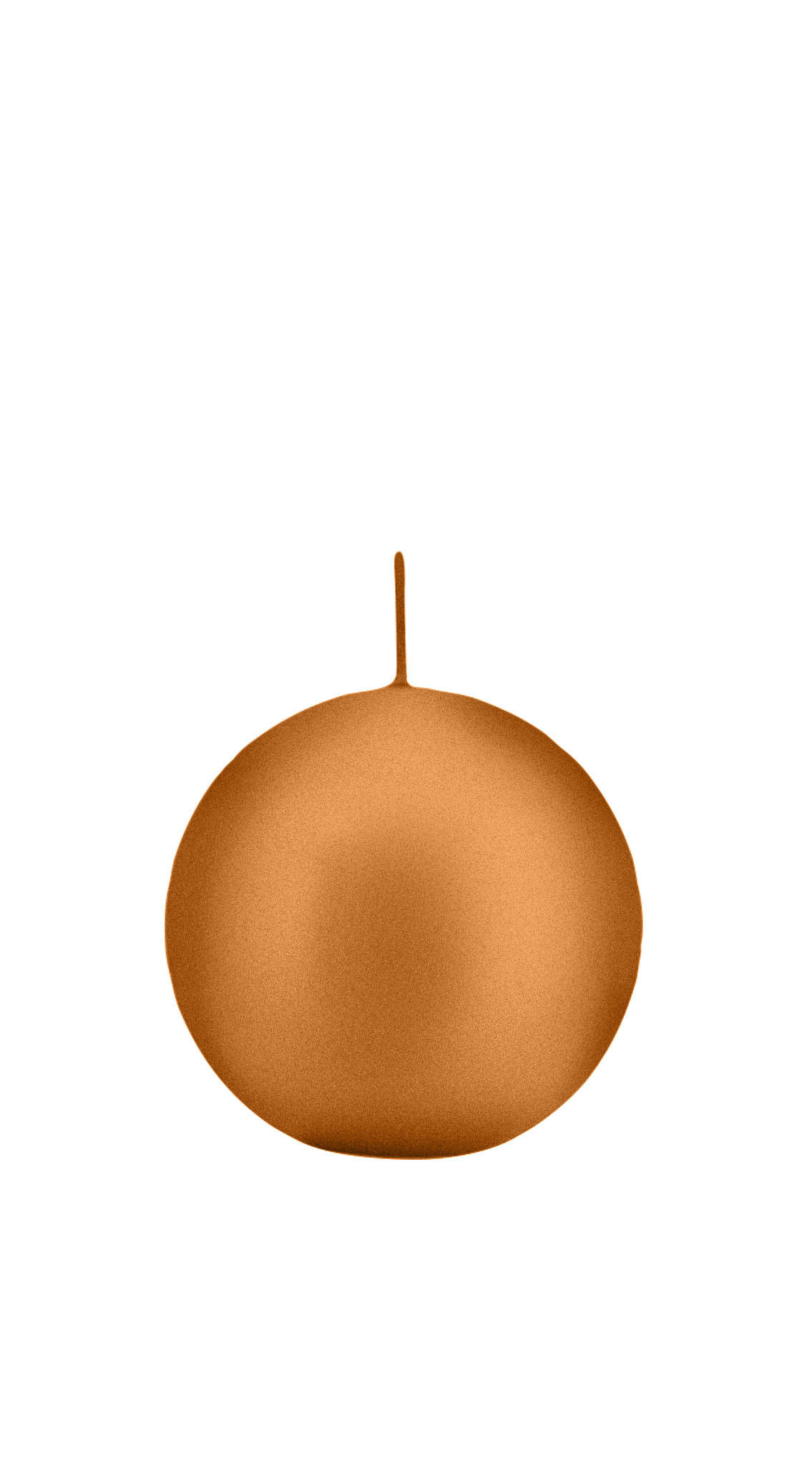 KUGELKERZEN Kupfer Ø 70 mm, 12 Stück - Kupferfarben, Paraffin (7/7/7cm) - Wiedemann Kerzen