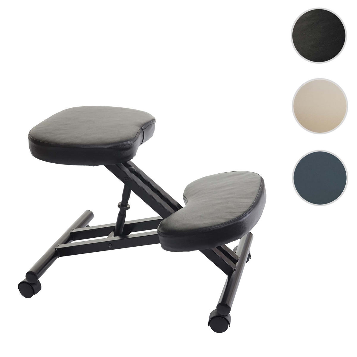 KNIESTUHL ROLLBAR Schwarz - Schwarz, Textil (50/67/67cm) - MCW