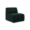 SOFAELEMENT Samt Stoff Grün - Salbeigrün/Schwarz, Holzwerkstoff/Kunststoff (75/77/90cm) - Makamii