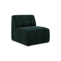 SOFAELEMENT Samt Stoff Grün - Salbeigrün/Schwarz, Holzwerkstoff/Kunststoff (75/77/90cm) - Makamii