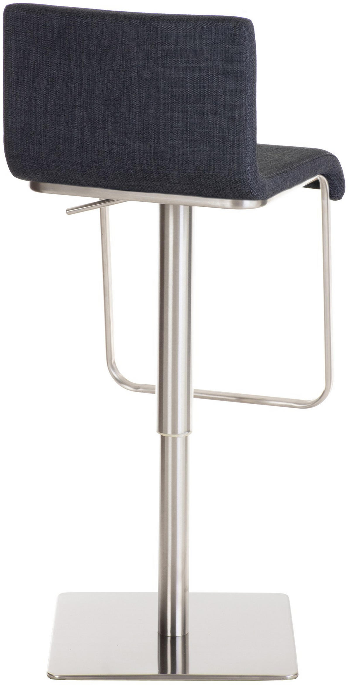 BARHOCKER Stoff Dunkelgrau - Edelstahlfarben/Dunkelgrau, Textil/Metall (41/80/46cm) - CLP