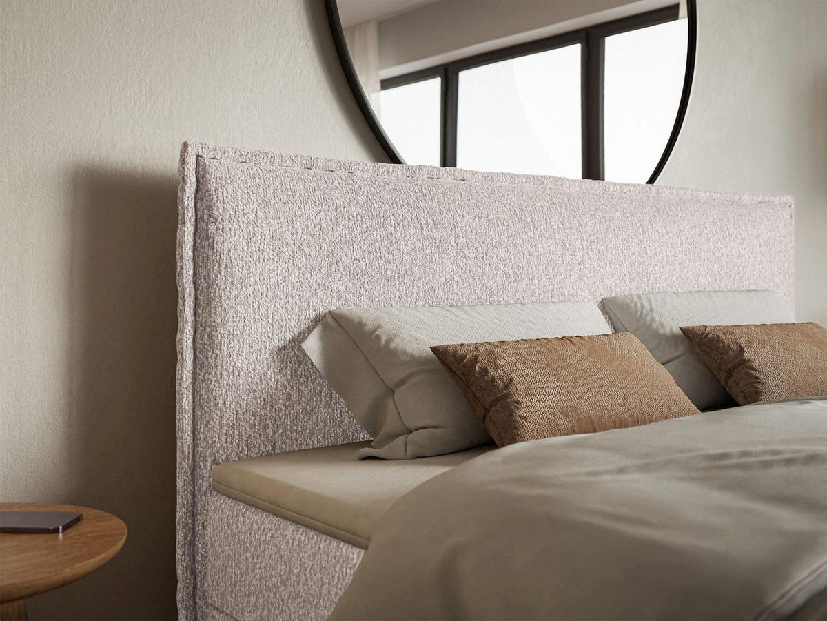 BOXBETT Softie Beige Chenille 180x200 cm - Hellgrau, Textil (180/200cm) - Selsey