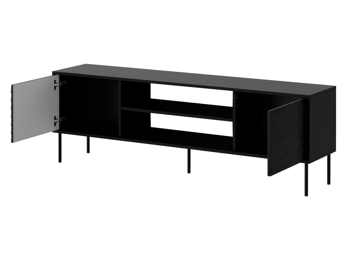 TV-LOWBOARD Cortina 180 EF - Schwarz, Holzwerkstoff/Metall (180/60/40cm) - MIRJAN24