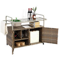 SERVIERWAGEN Küchenwagen,Outdoor Kücheninsel,Ratten,Beige - Beige, Metall (131/78/50cm) - LVHOM