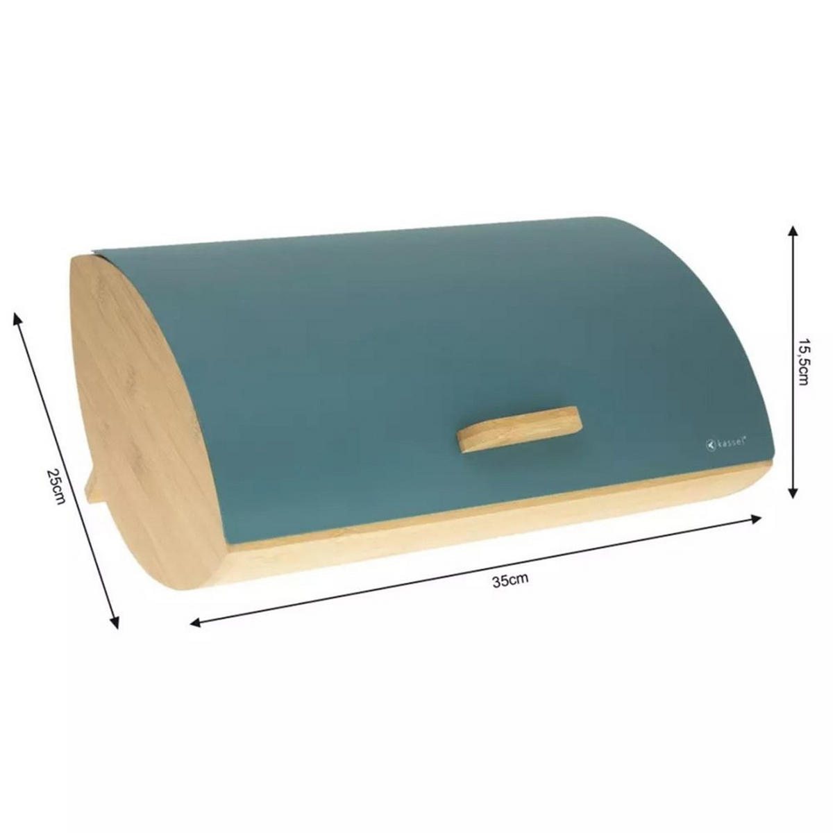 BROTKASTEN Hellblau 35/25/15.5 cm 8033 - Hellblau, Holz (25/15.5/35cm) - Kassel 