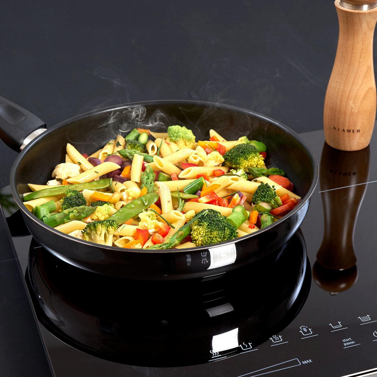 PFANNE Bratpfanne 20 cm Edelstahl Induktion - Edelstahlfarben, Metall (20cm) - KLAMER