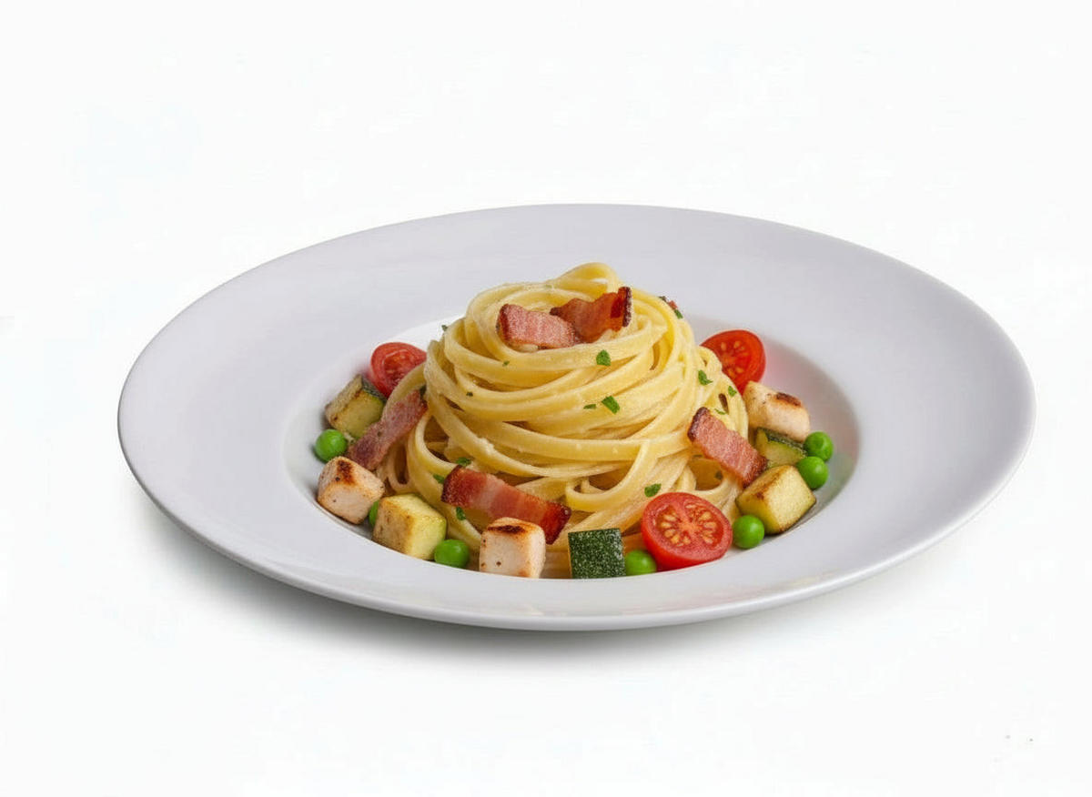 NUDELTELLER Tiefe Teller / Pastateller – Porzellan – Weiß – Ø 27 cm – 6er-Set - Weiß, Keramik (27cm) - Cookinglife