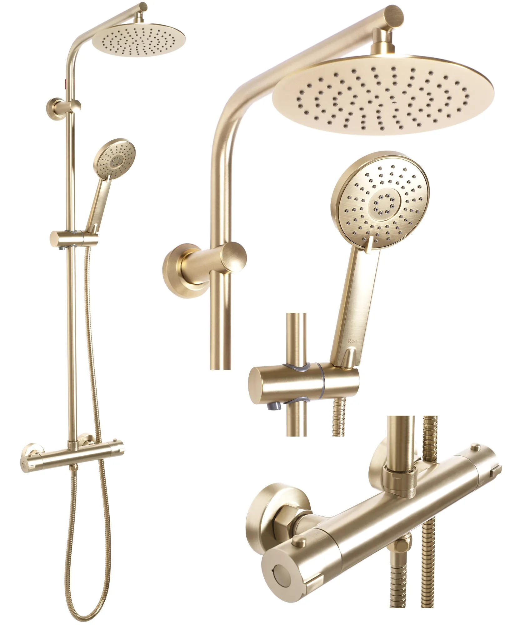 REA Duschset Gold 27.5x100x38.5 cm