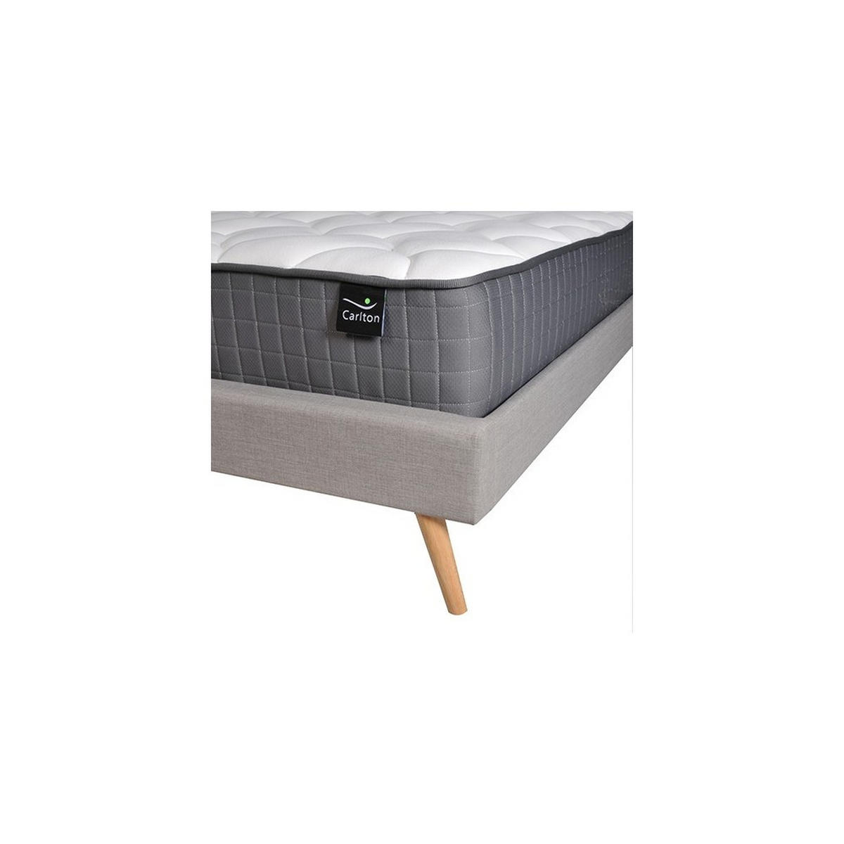 BETT BOREA MIT MATRATZE / 160x200 - Hellgrau - Grau, Holzwerkstoff (160/200cm) - Weber Industries