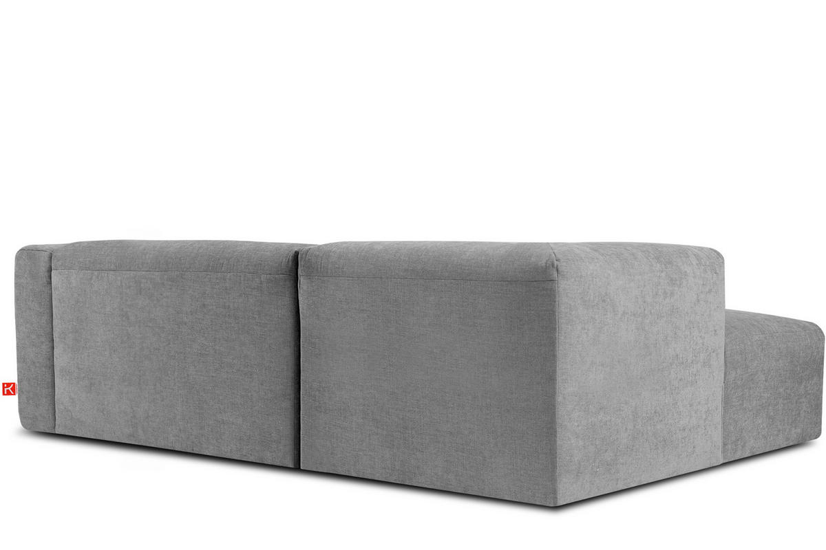 ECKMODULSOFA-LINKS BUFFO 3/4 Sitzer mit extrem weicher Sitzfläche, Gewebestoff, hell aschfahl - Hellgrau, Textil (237/180cm) - KONSIMO®