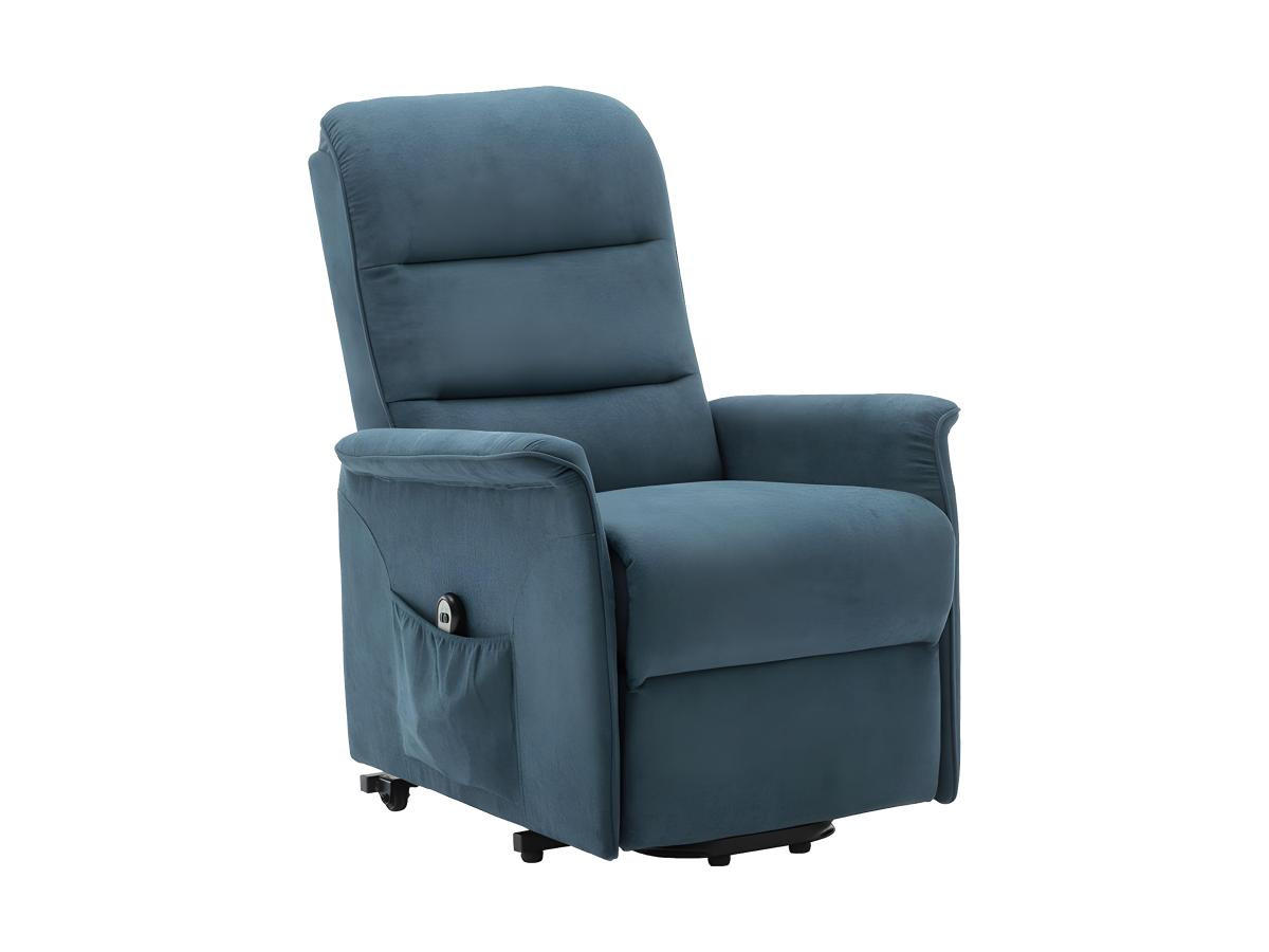 RELAXSESSEL Fernsehsessel elektrisch - Stoff - Blau - CAPUCINE - Blau, Textil (94/100/73cm) - Vente-Unique