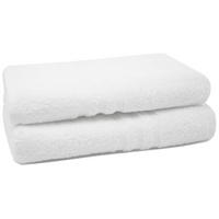 DUSCHTÜCHER, 2er-Set, 70x140 cm, 100% Baumwolle, Weiß - Weiß, Textil (70/140cm) - Zollner