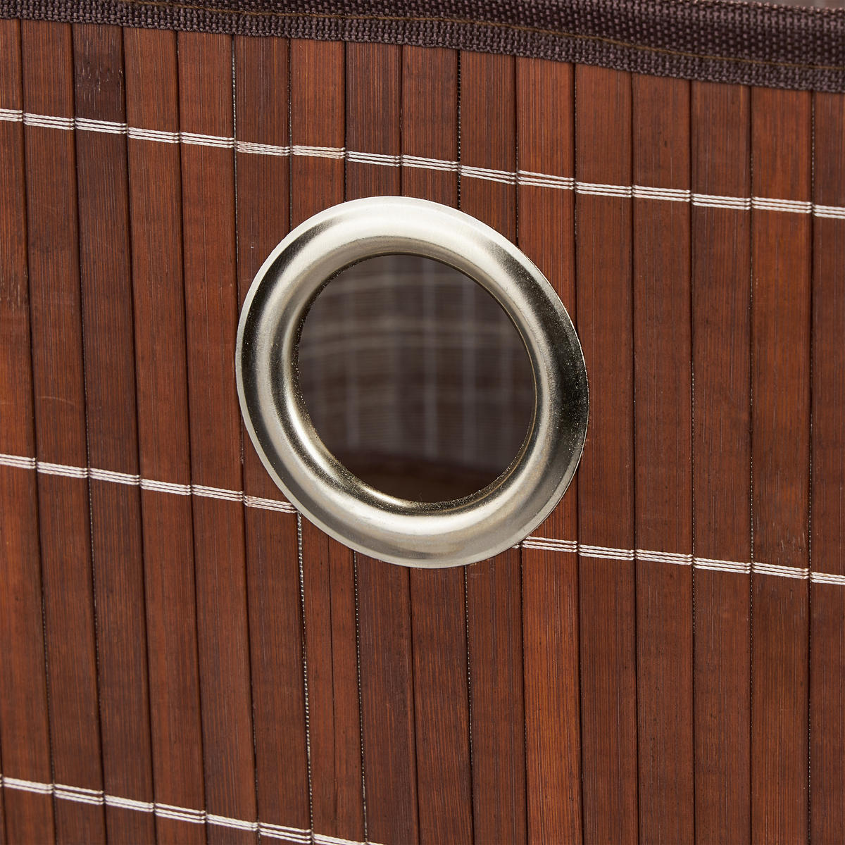 AUFBEWAHRUNGSKORB - Multicolor, Holz/Textil (31/20/31cm) - Relaxdays