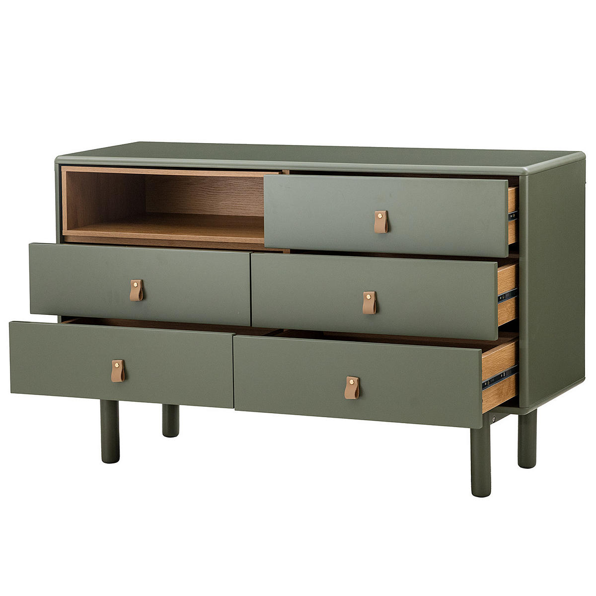 SIDEBOARD - 120 cm - Olivgrün, Holz/Holzwerkstoff (120/75/40cm) - home24