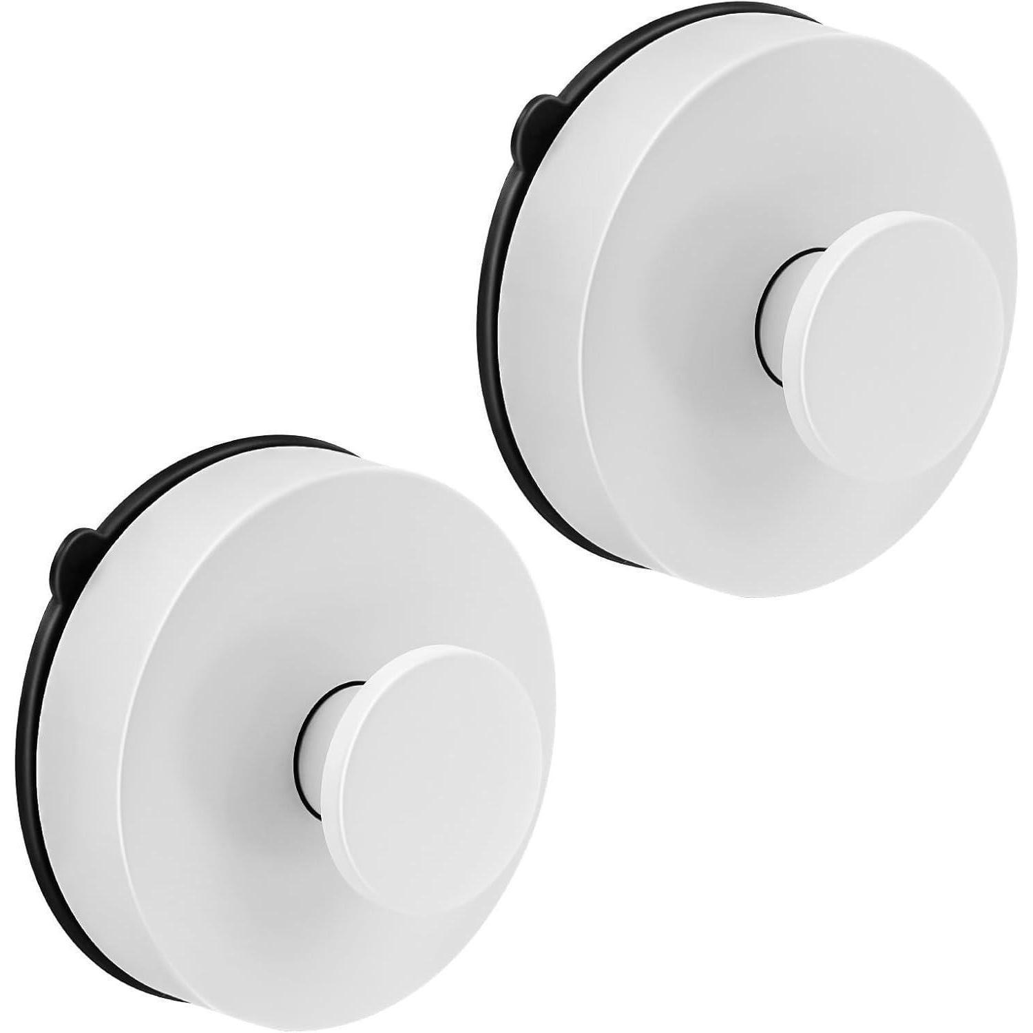 WANDHAKEN 2-teiliges Set Weiß Ohne Bohren - Weiß, Kunststoff (3.5/2.9/6.5cm)