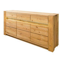 SIDEBOARD Wildeiche 173x40x85 natur geölt KENT #108 - Hellbraun, Holz (173/85/40cm) - Massivmoebel24