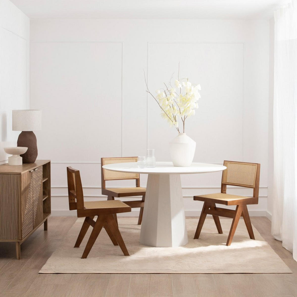 ESSTISCH Olivier Weiß 120 cm x 76 cm - Weiß, Holzwerkstoff (120/120/76cm) - Klast Home