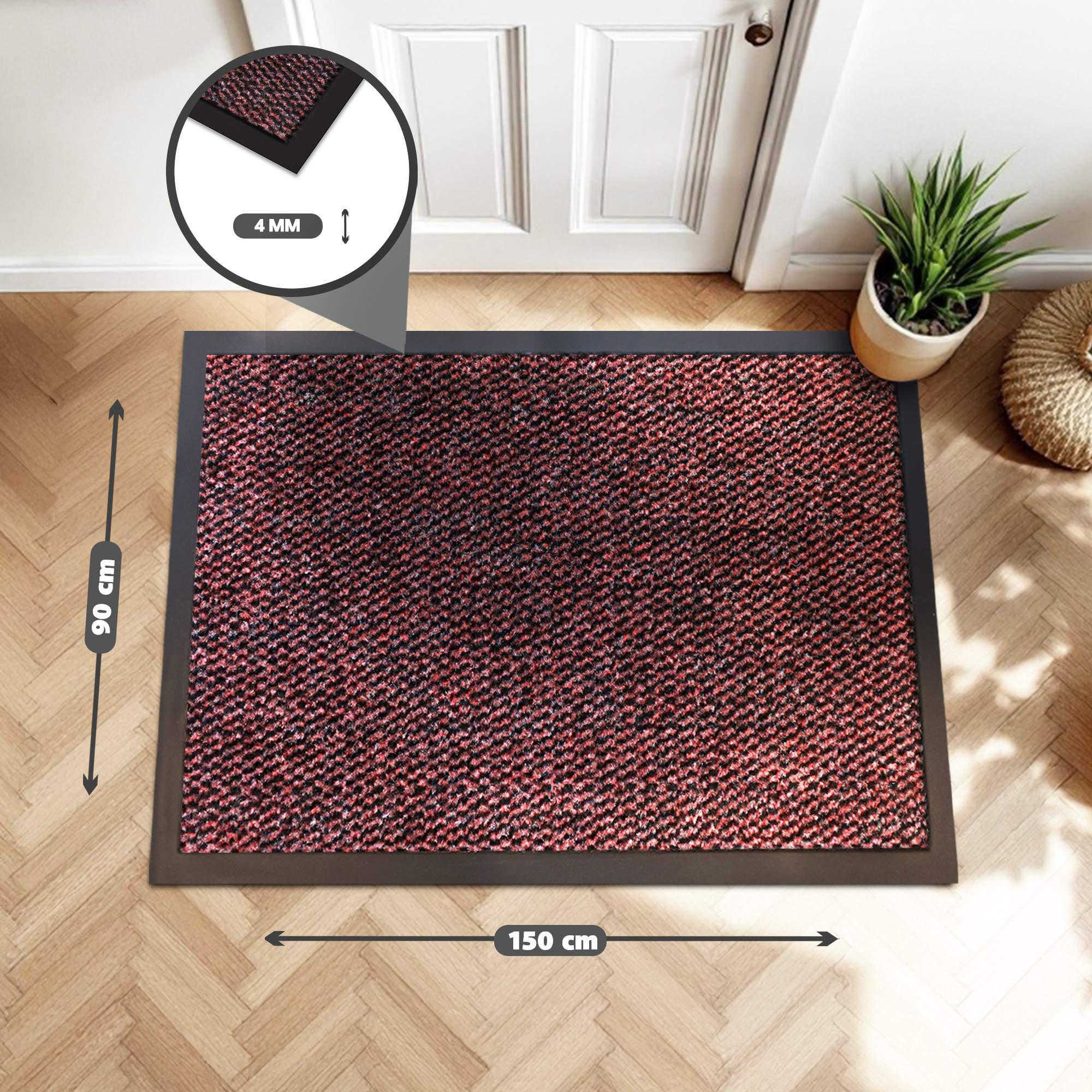 SCHMUTZFANGMATTE PALERMO - Rot, Textil (90/150cm) - WohnDirect