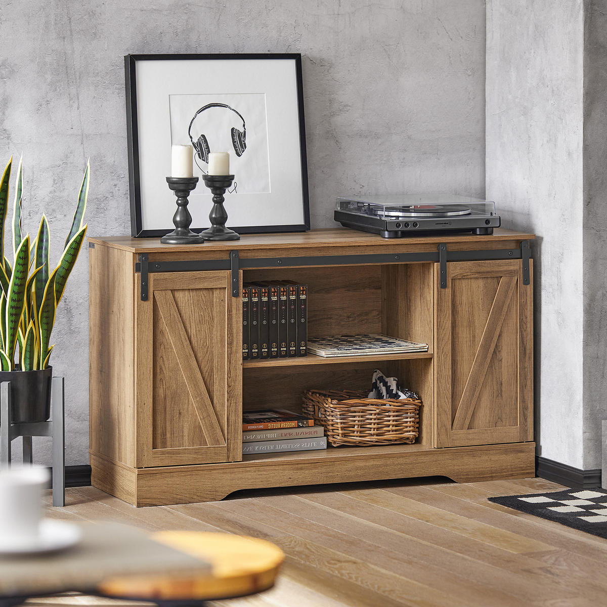 SIDEBOARD Natur - Braun, Holzwerkstoff (120/70/40cm) - SoBuy