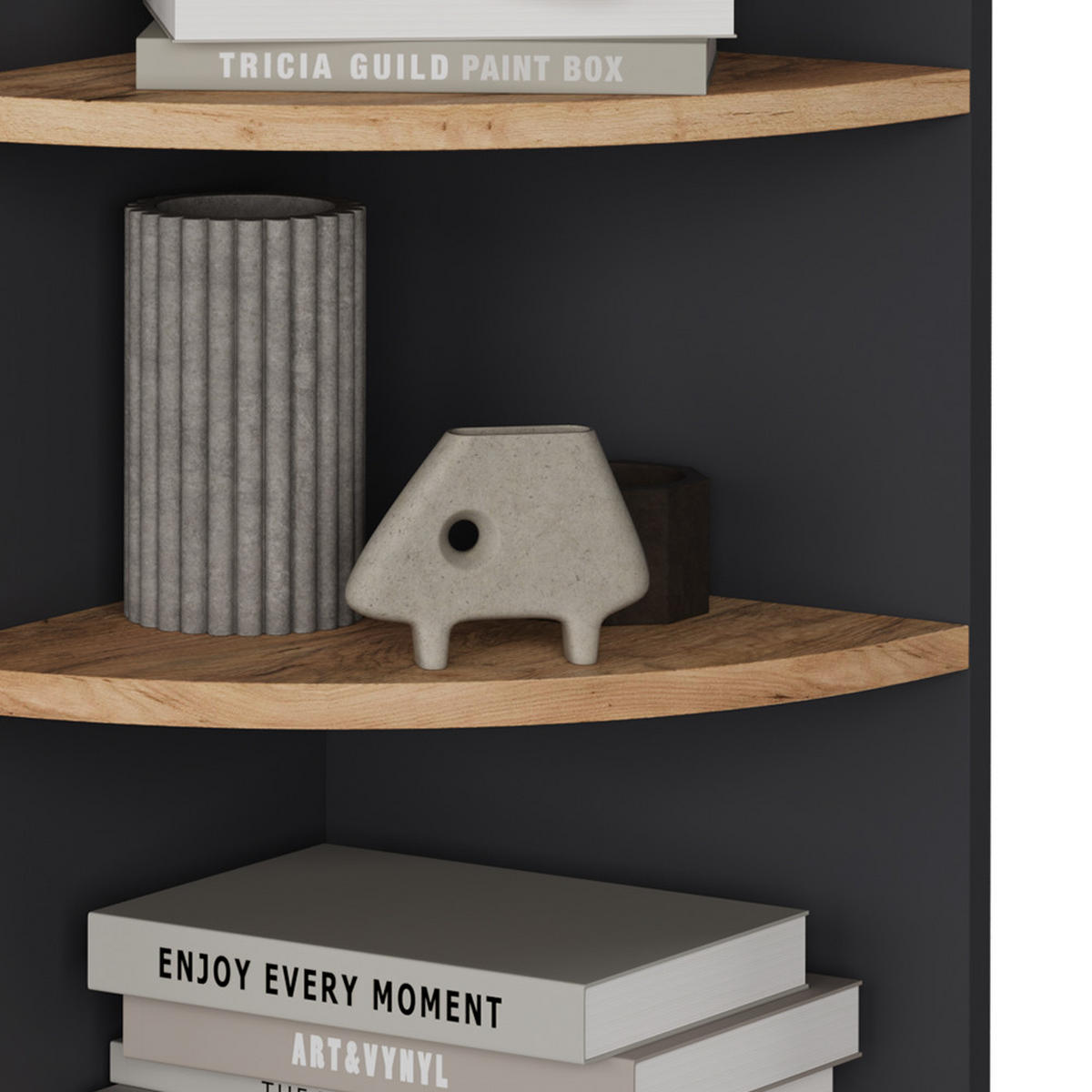 ECKREGAL Ecki Anthrazit/Goldkraft Eiche 30 x 60 cm - Honigeiche/Anthrazit, Holzwerkstoff (30/60/30cm) - Vicco