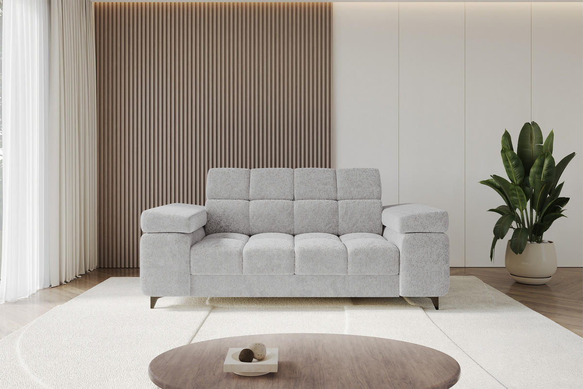 SOFA 2-Sitzer LORD-S1 194x97x90 cm Grau Chenille - Grau, Holzwerkstoff/Textil (194/90/97cm) - ALTDECOR