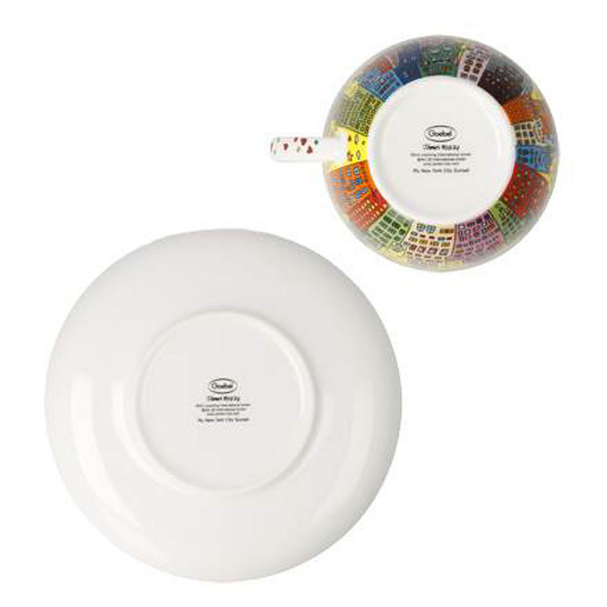 MILCHKAFFEETASSE James Rizzi - My New York City Sunset, Fine Bone China - Multicolor, Keramik (0.35L) - Goebel