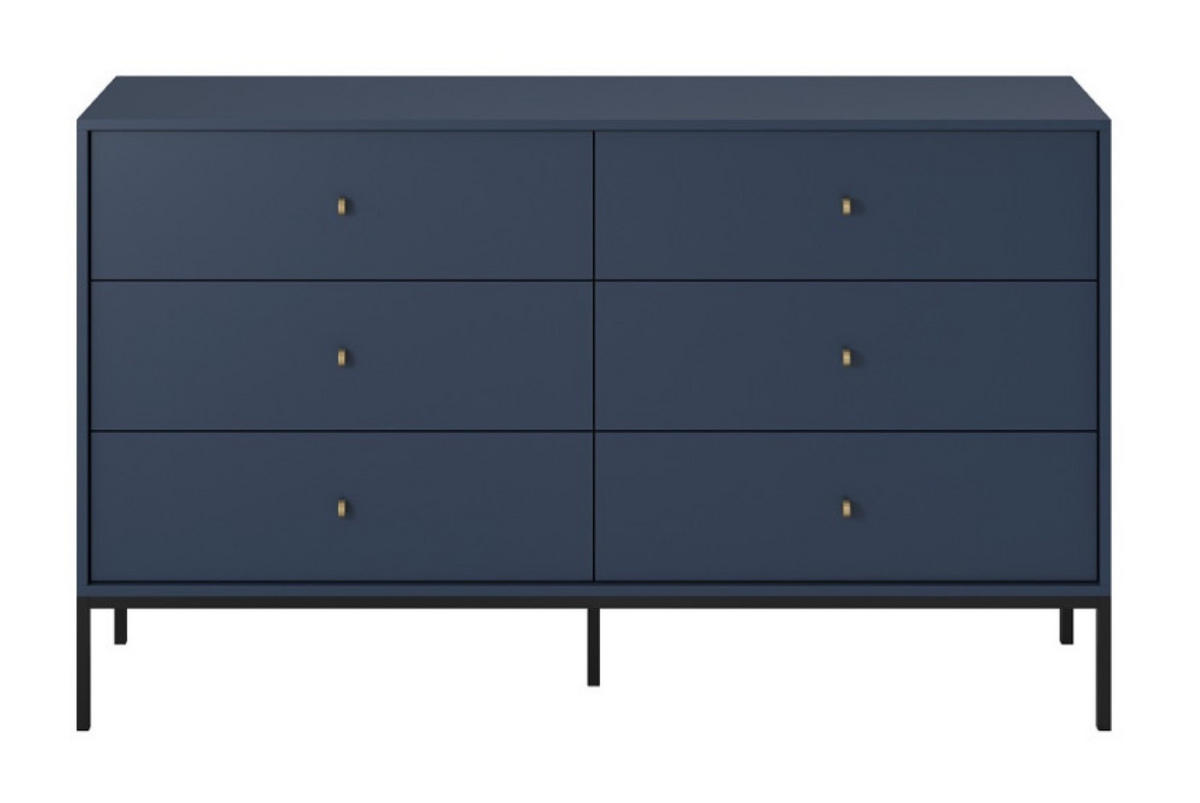 SIDEBOARD Blau MONAKO MKS154 Mit Schubladen Schwarz - Blau, Holzwerkstoff (154/91/39cm) - Sepro Meble