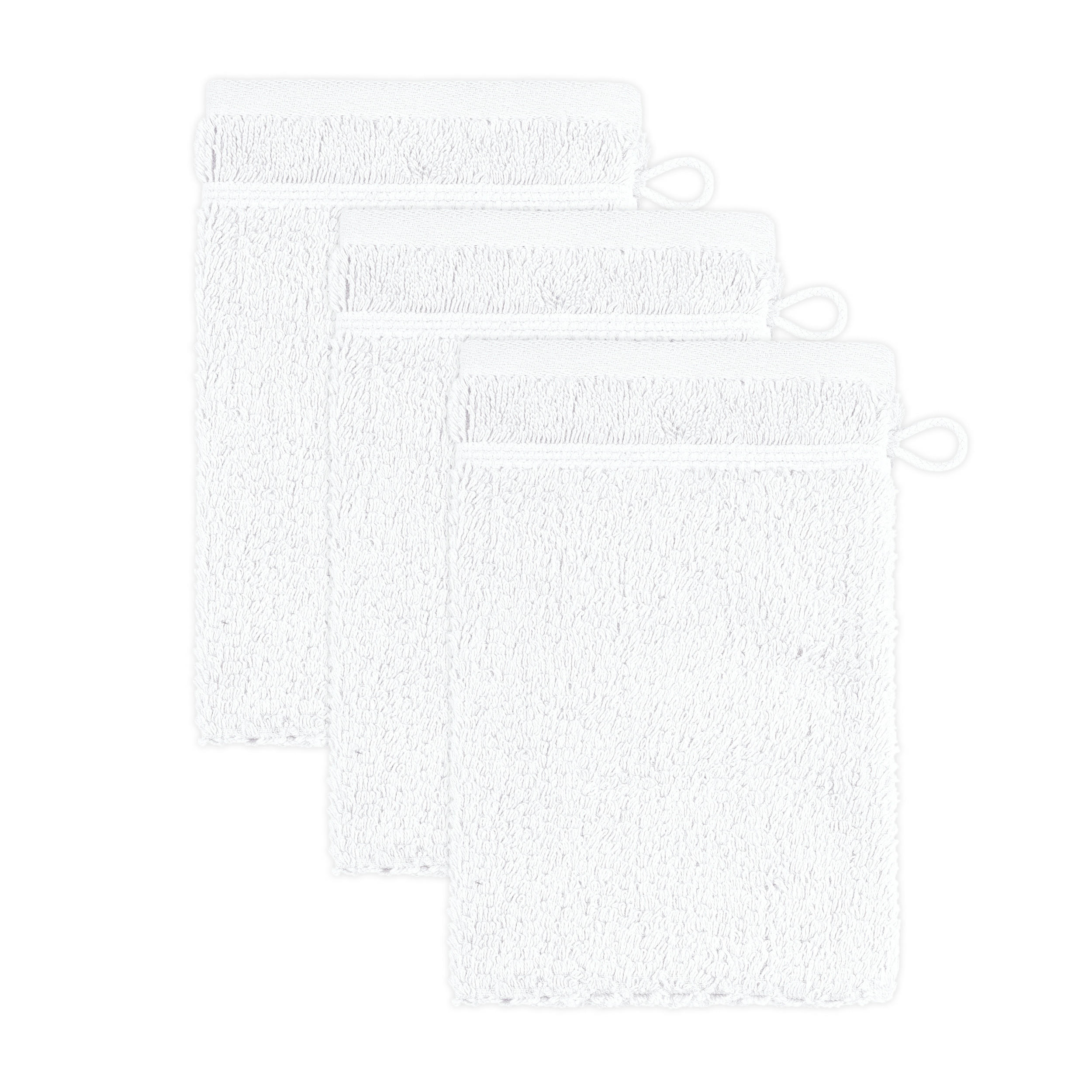 WASCHHANDSCHUH PEARL 3ER PACK - Weiß, Textil (15/20cm) - Möve for Frottana