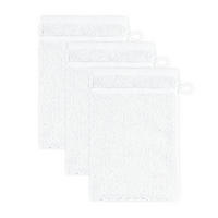 WASCHHANDSCHUH PEARL 3ER PACK - Weiß, Textil (15/20cm) - Möve for Frottana