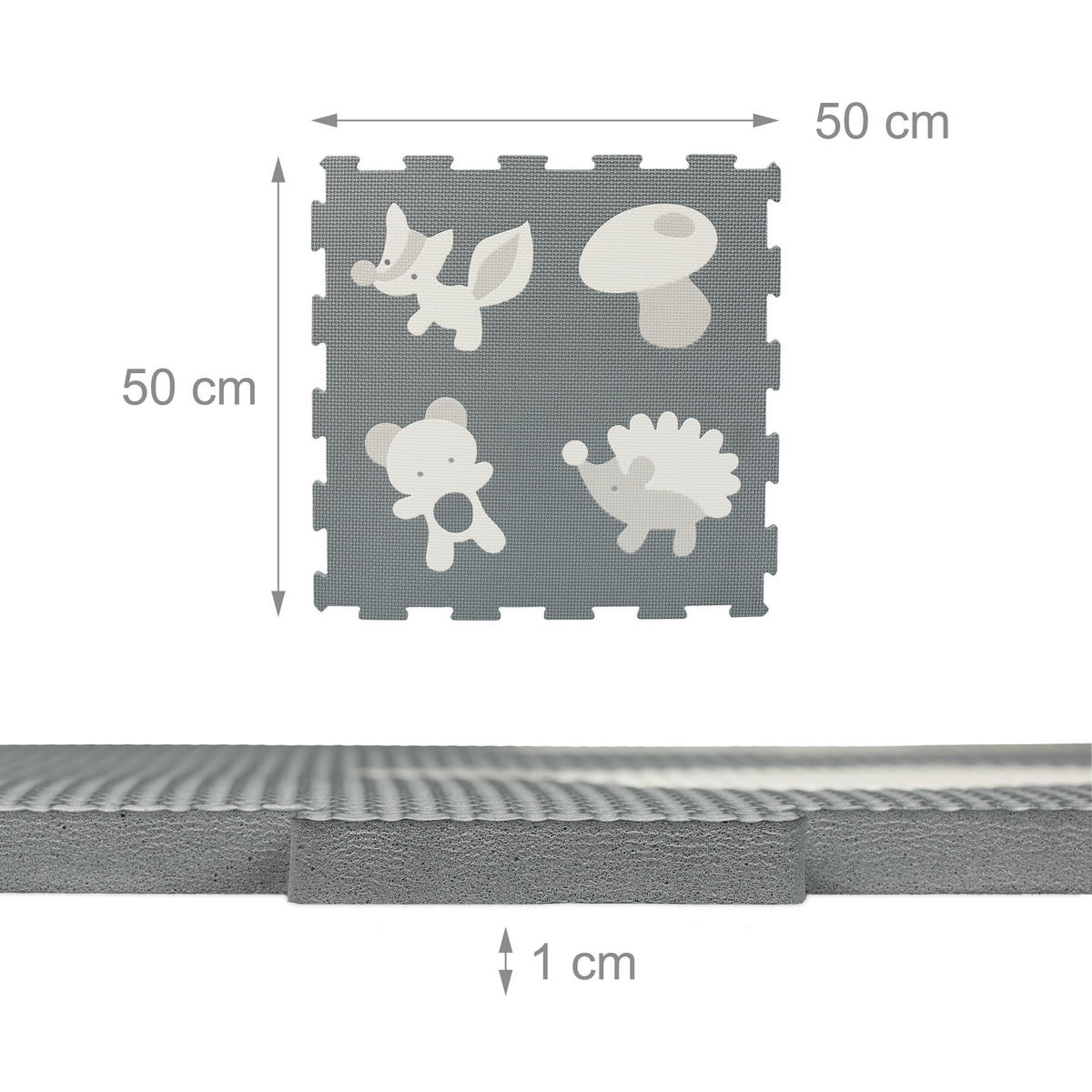18-DIELNA padenková matná - viacfarebná, textil (50/50cm) - Relaxdays