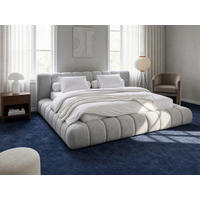 POLSTERBETT Adore Hellgrau 160/200 cm Samt mit Bettkasten - Hellgrau, Textil/Metall (160/200cm) - wonello