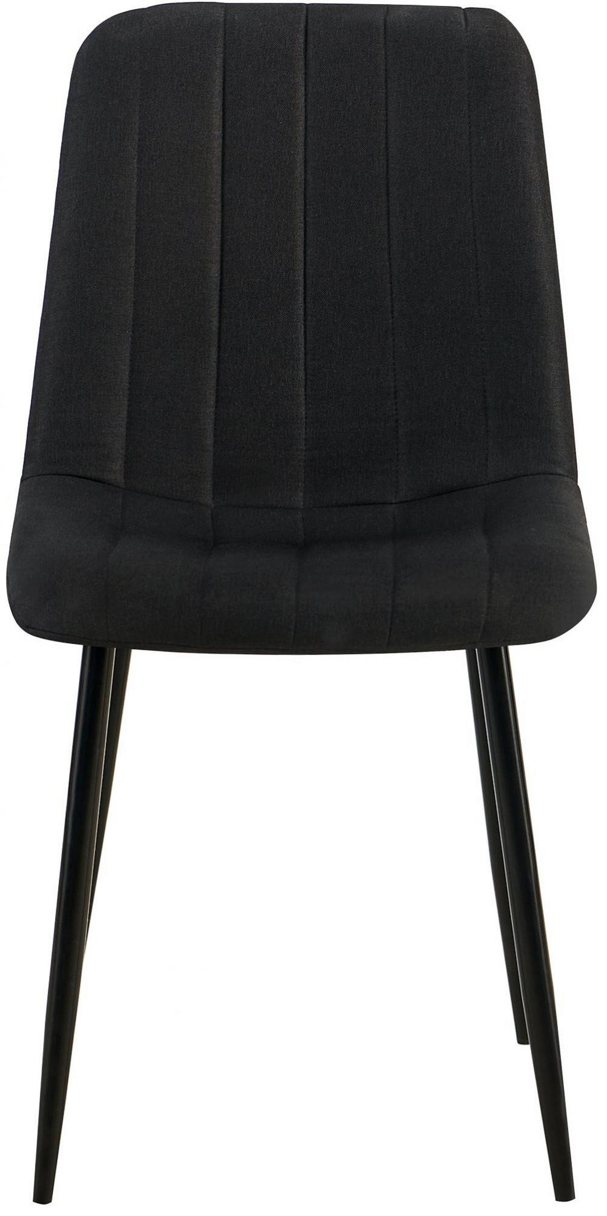 STUHL 4er Set Stoff Schwarz - Schwarz, Textil/Metall (45/88/53cm) - CLP
