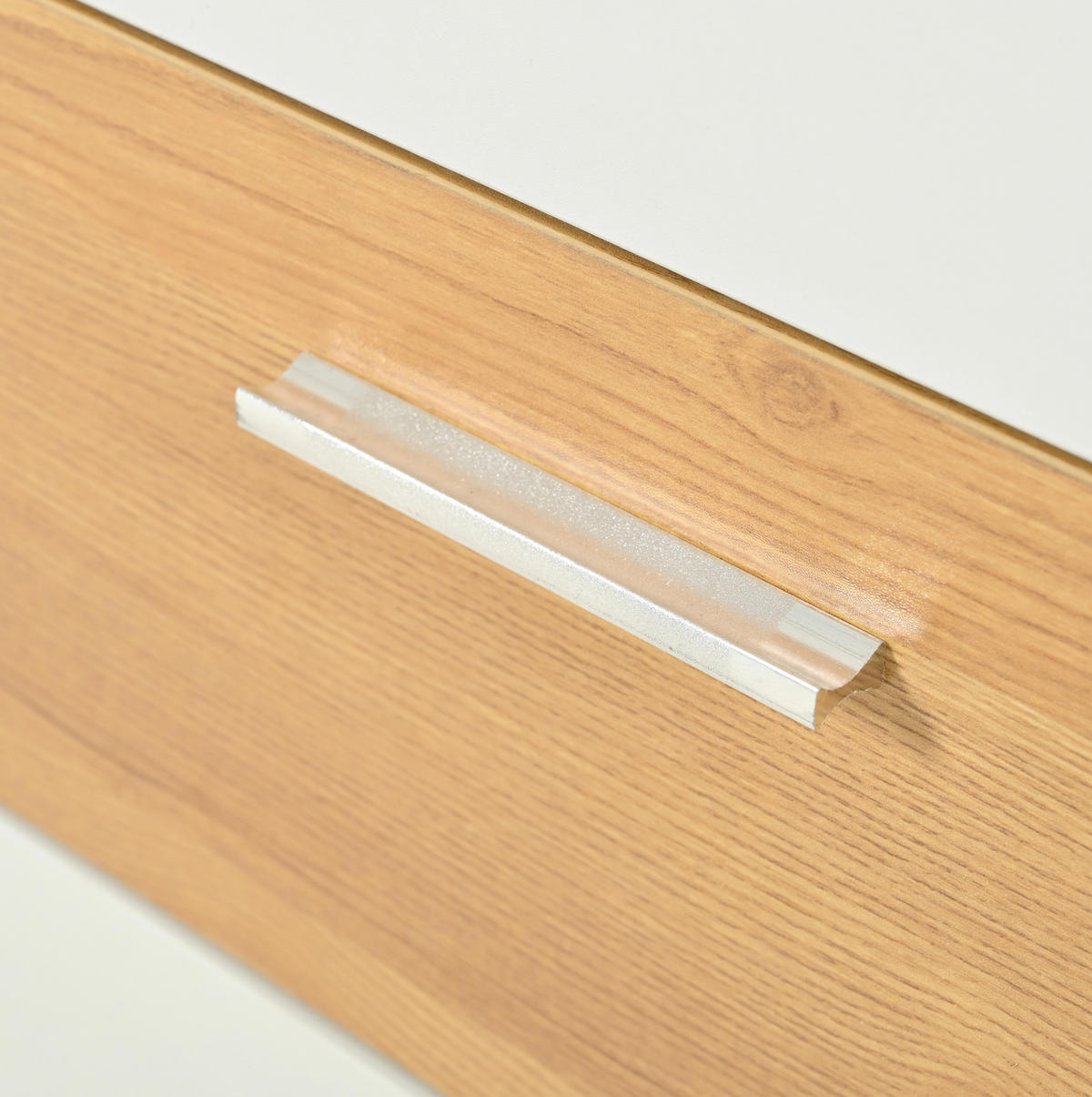 KOMMODE aus MDF 160x40x77cm in Natur mit LED-Beleuchtung - Naturfarben, Holzwerkstoff (160/77/40cm) - Modfu