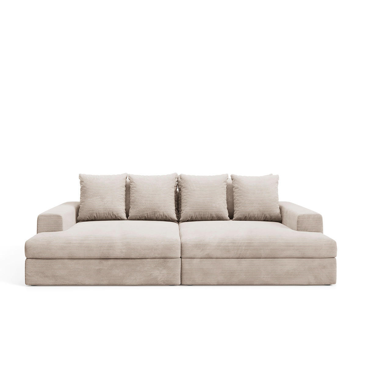 SOFA Paola 3 Sitzplätze Taupe - Taupe, Holz (272/86/167cm) - Petits-meubles