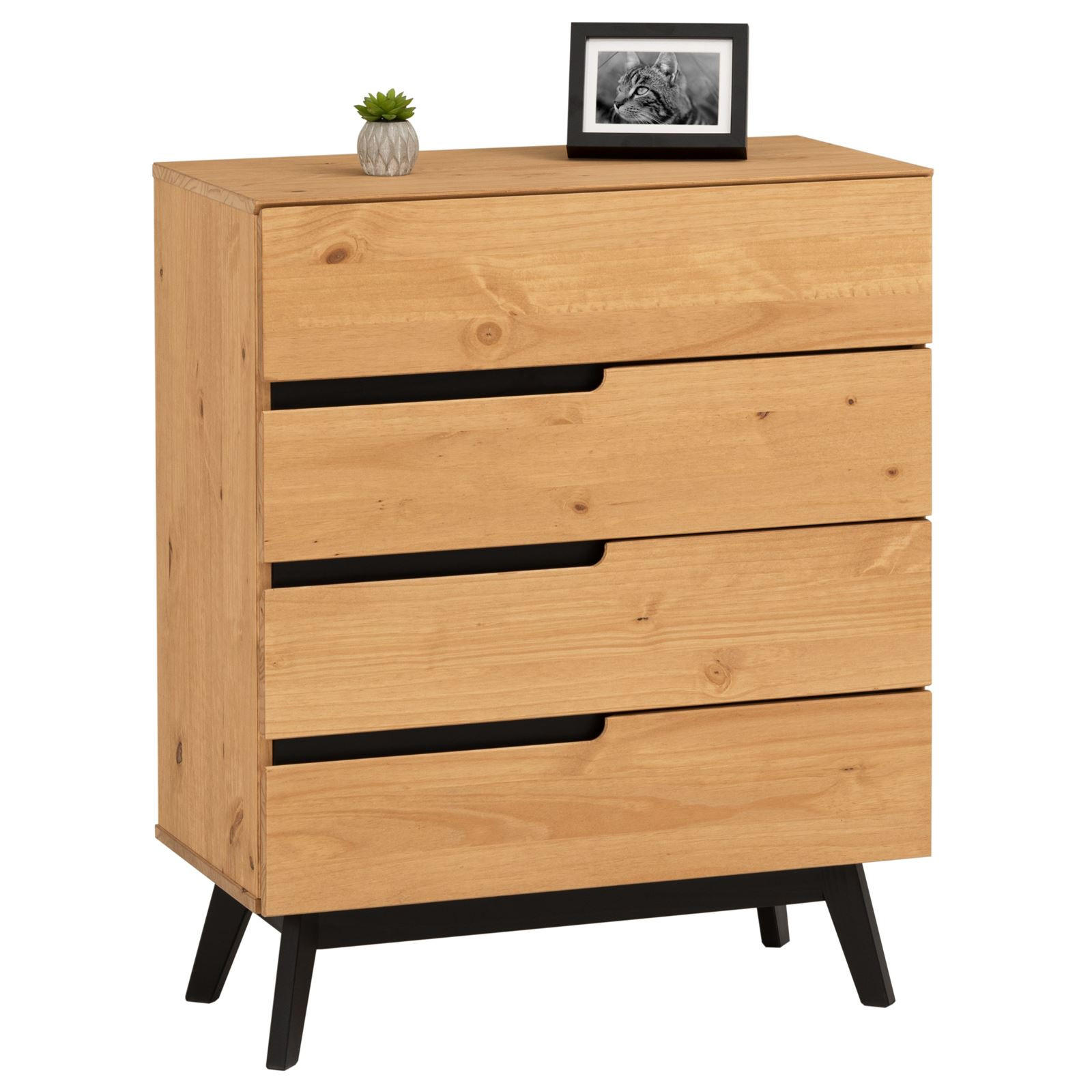 KOMMODE TIBOR gebeizt/gewachst - Kieferfarben, Holz (80/96/40cm) - IDIMEX