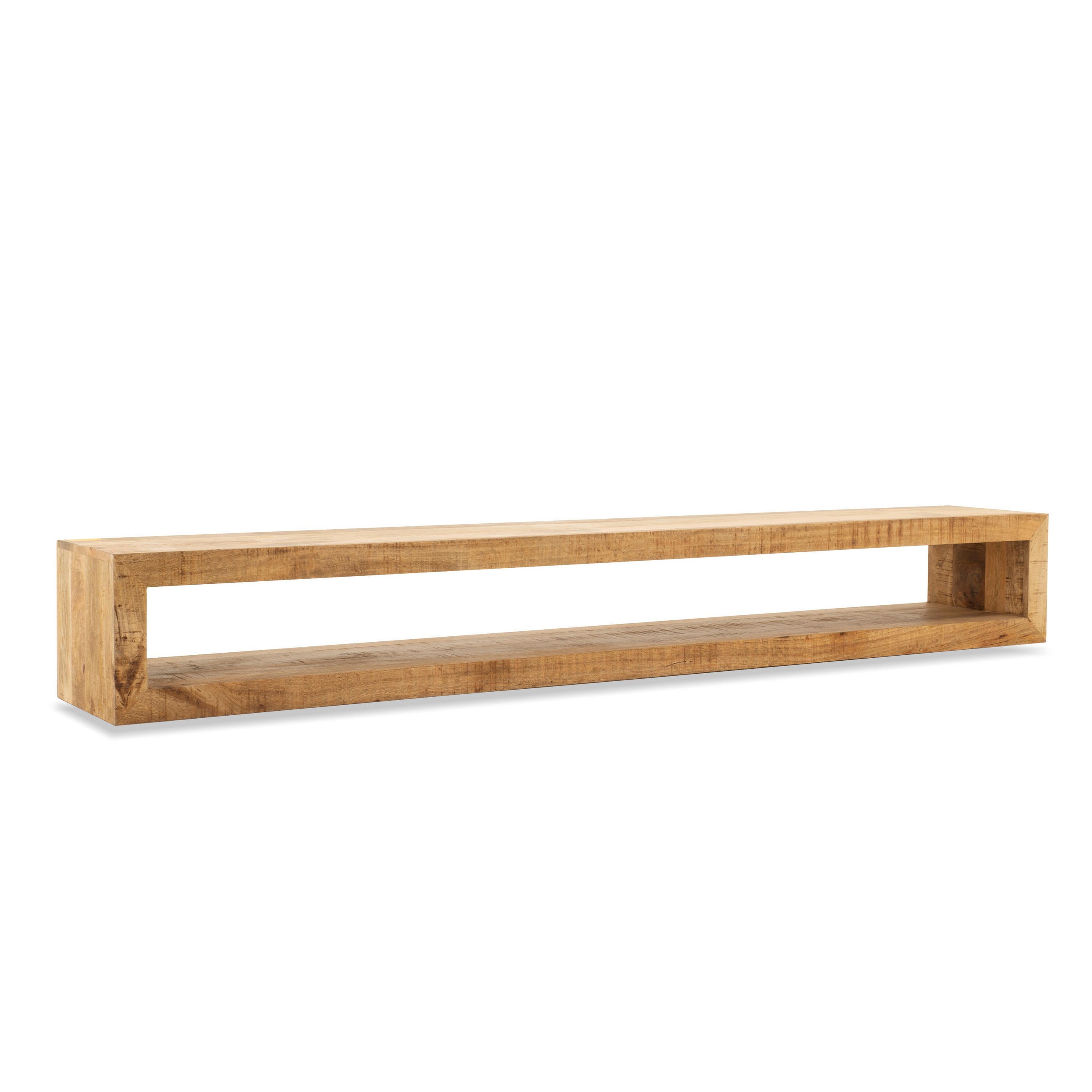 TV Board Hangend Mangoholz 220 cm / 35 cm Natur - Naturfarben, Holz (220/30/35cm) - Villa Möbel