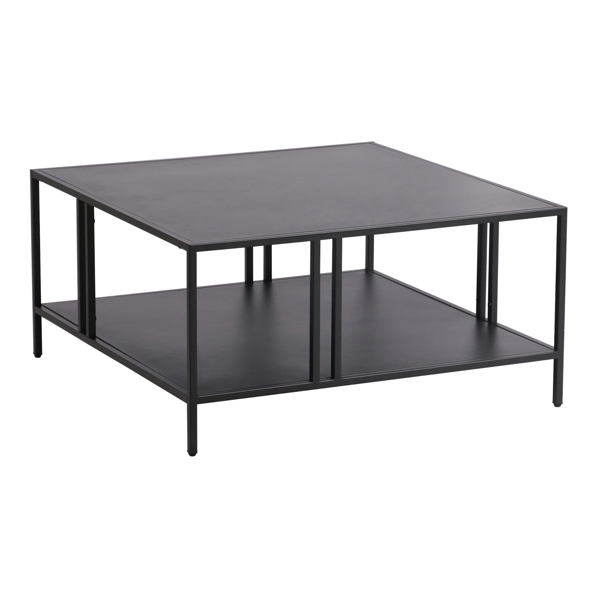 COUCHTISCH Kumlinge 40/80/80 cm - Schwarz, Metall (80/80/40cm) - [en.casa]