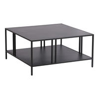 COUCHTISCH Kumlinge 40/80/80 cm - Schwarz, Metall (80/80/40cm) - [en.casa]