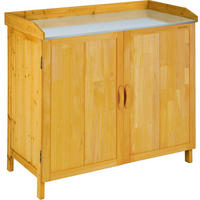PFLANZTISCH Vita, 98 x 48 x 95 cm, braun - Braun, Holz (98/48/95cm) - tectake